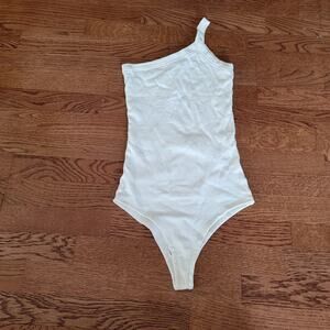 Raised by Water One Sleeve White Body suit Sz S
